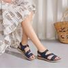 2026 Summer Shoes Women Sandals Thick Sole Non-slip Holiday Flat Fashion Ladies Sandals Soft Black Blue Red Plus Size 42