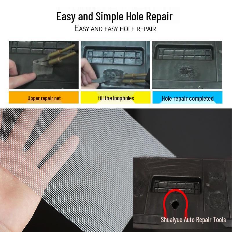 Rete di Riparazione Paraurti Auto in Acciaio Inossidabile e Kit di Saldatura