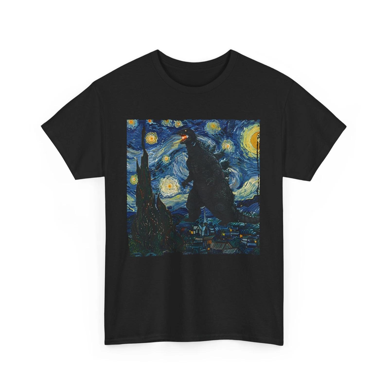 

Футболка Godzilla STARRY NIGHT | Эстетика «Звездной ночи» Ван Гога 2XL