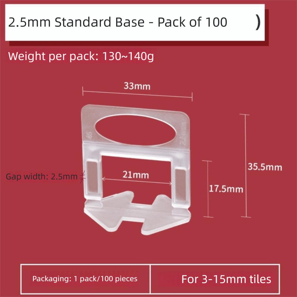 100pcs Thickened Ceramic Leveler DIY Flooring Wall Level New Locator Spacers  Tile Laying