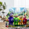 Teletubbies Theme Printed Blanket - Perfect for Couch, Bed, Travel & Outdoor Use | Machine Washable, Cozy & Durable.