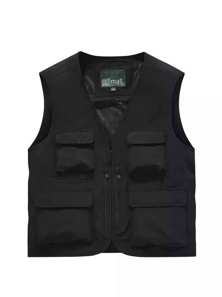 Men's Quick-Drying Sleeveless Photography & Fishing Vest with Multiple Pockets - Waterproof and Lightweight for Outdoor Activities