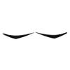 2PCS Headlight Eyebrow Left Right Black Front Lamp Eyelid Trim Cover Decorative Plastic Headlamp