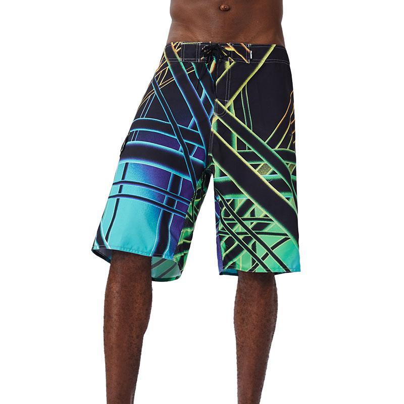 Quick Drying Beach Shorts for Men Surf Beach Shorts Fast Dry Swim Trunks with Bermuda, Fitness Muscle Short Pants, Summer, New,
