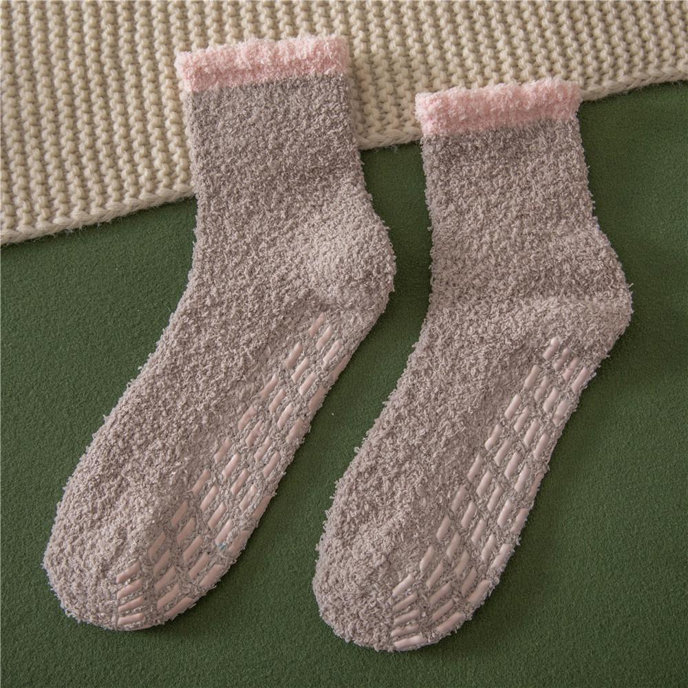 Women's Non-Slip Plush Fleece Slipper Socks