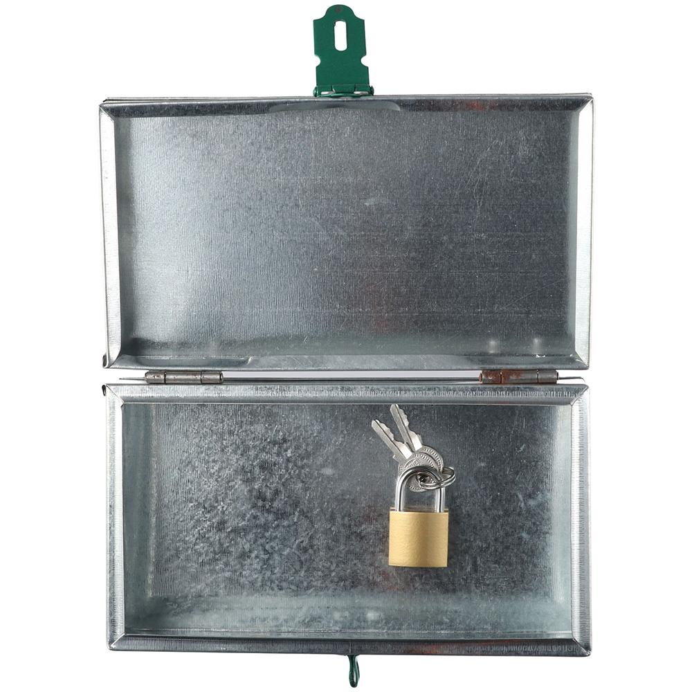 Caja de documentos ignífuga plateada rectangular de Metal, caja de almacenamiento práctica para el hogar