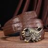 Men's Leather Belt Genuine Leather Belt Personality Faucet Alloy Smooth Buckle Belt Youth Casual Belt