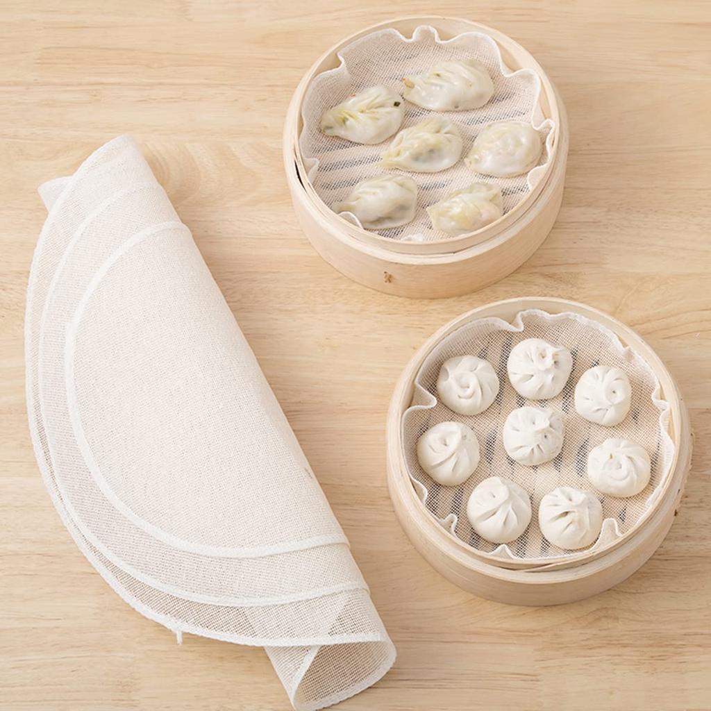 Cloth 16cm for Fluorescent Whitening Food Grade Steaming Heat Cooking White BEAUTY PLAYERSteaming 10-Pack Steamers, Agent-Free, 100% Cotton, Cloth,