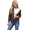 Women Autumn Hooded PU Leather Jacket Long Sleeve Zipper Motorcycle Jacket  Winter Outwear Coats