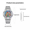 Business Hot Square Comic Cartoon Dial Quartz Men's Watch Casual Top High Quality Steel Top Waterproof Sport Men Watch AAA Clock