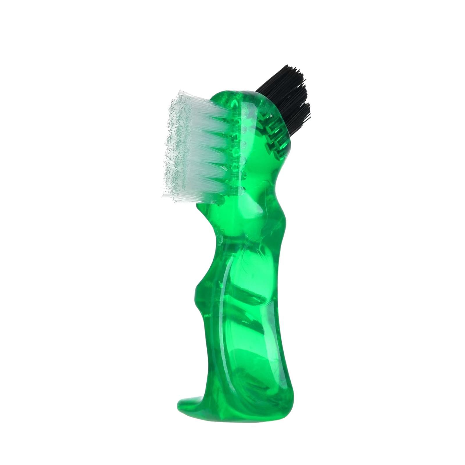 Denture Brush Toothbrush Aligner Cleaner Double-Sided Denture Cleaning Tools One Size зелёный