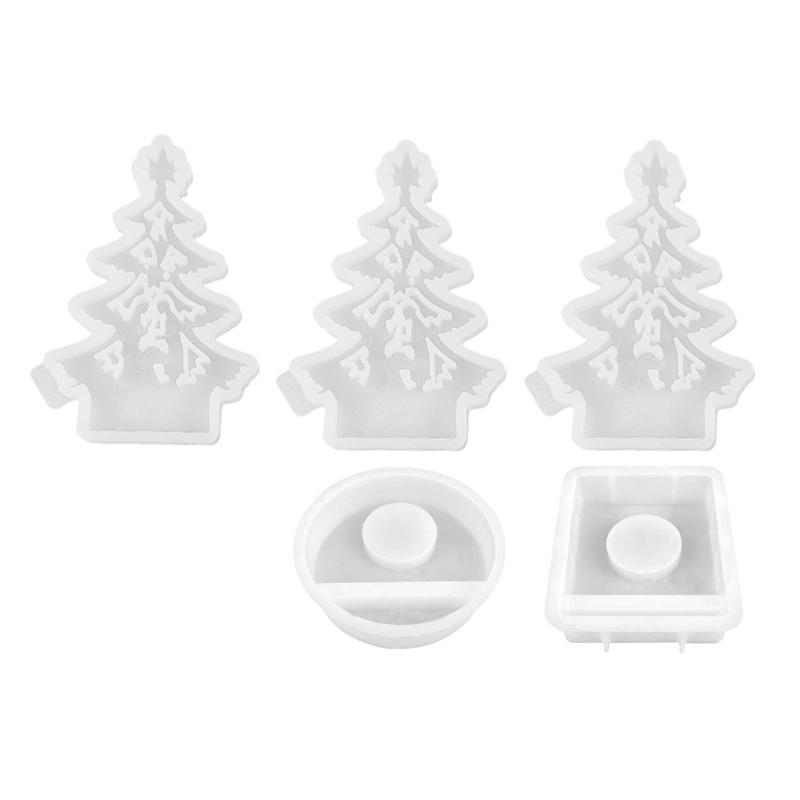 Christmas Tree Candle Holder Mould Candlesticks Silicone Molds Craft Molds