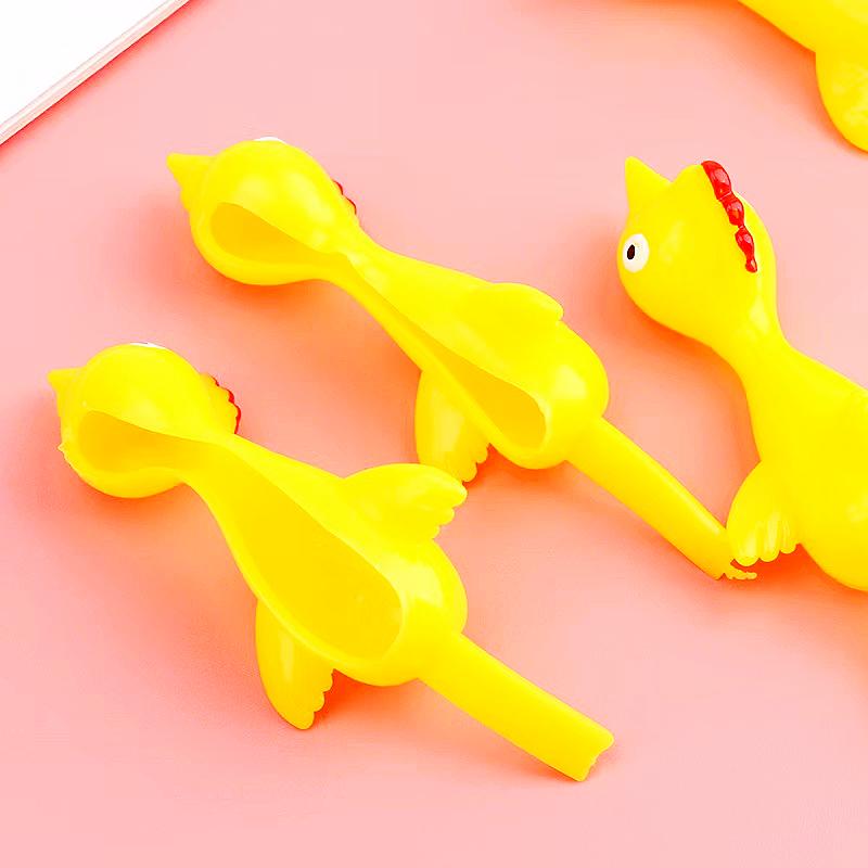10/20/30PC Mini Yellow Sticky Finger Catapult Chicken Shooting Toy Boys Girls Gifts Children's Day Birthday Party Gifts Pinata Filling