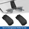 Teraves 2 Pack Sunglass Holder Clip For Car Visor, Upgrade Magnetic Leather Visor Sunglasses Clip, Easy To Hold Your Glasses Eyeglasses