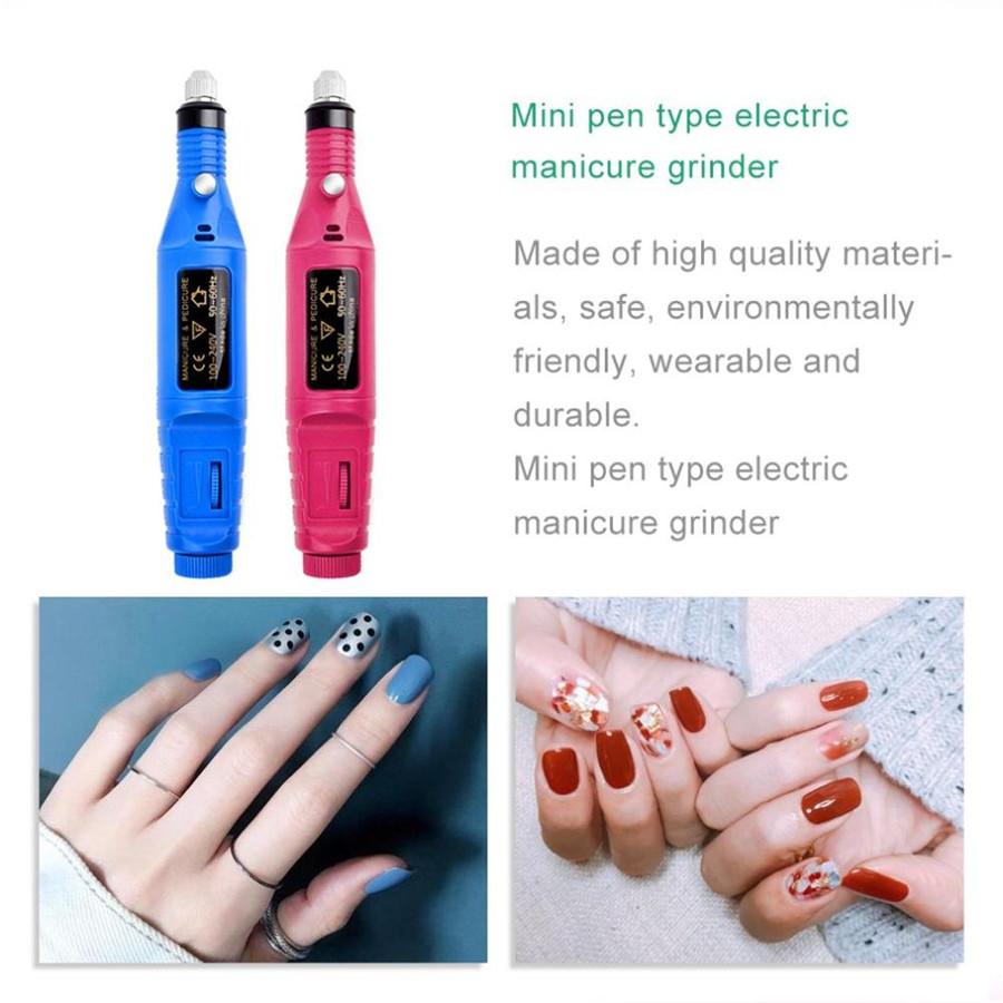 34 Pcs Nail Electric Drill Nail File Art Gel Design Pen Painting Polish Brush Dotting Drawing Tools Set