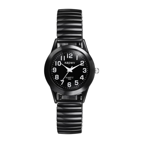 

Women s Stainless Steel Bracelet Watch with Waterproof Design: Simple and Stylish Analog Display, One Size Fits Most, Black Quartz Movement - Perfect
