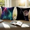 night lLightning Cushion Cover Pillowcase Antidustmite Invisible Zipper Short Plush Sofa Cushion