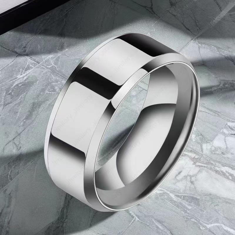Men's Matte Titanium Steel Ring - Stylish Stainless Steel Design, Popular In Japanese, Korean, European, and American Fashion.