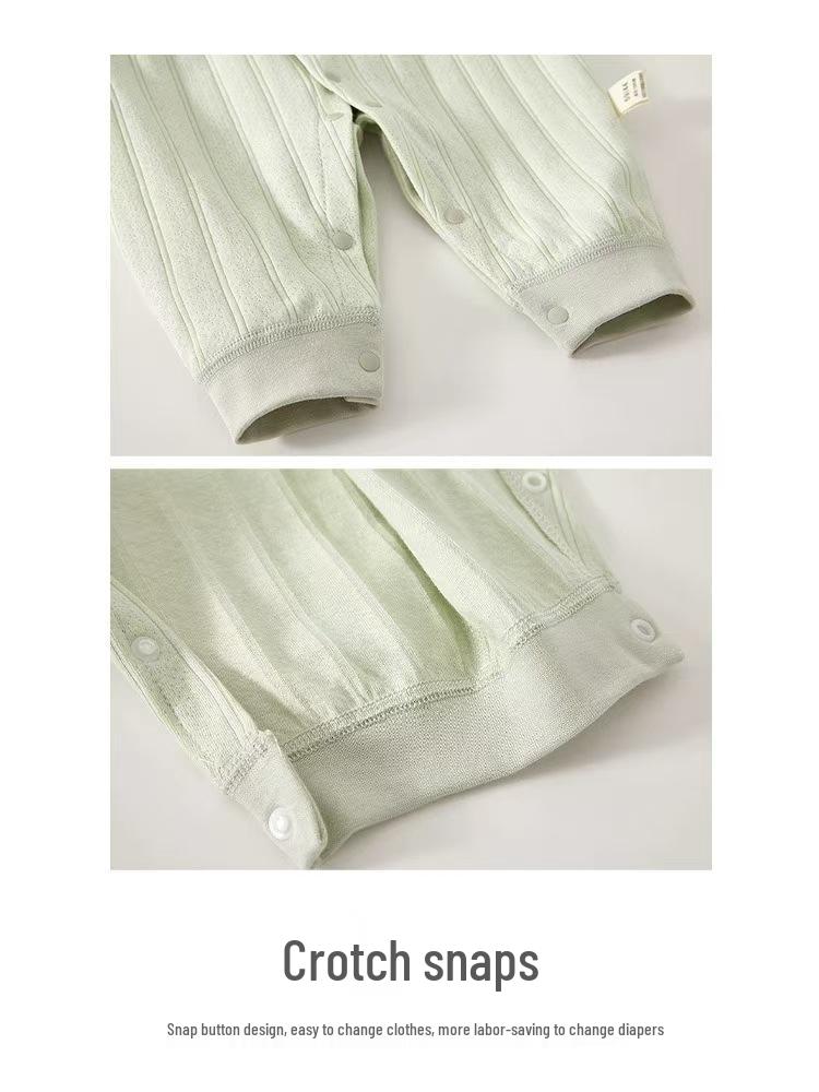 Bawełniany Pajacyk z Długim Rękawem dla Noworodka - Styl Wiosenno-Jesienny