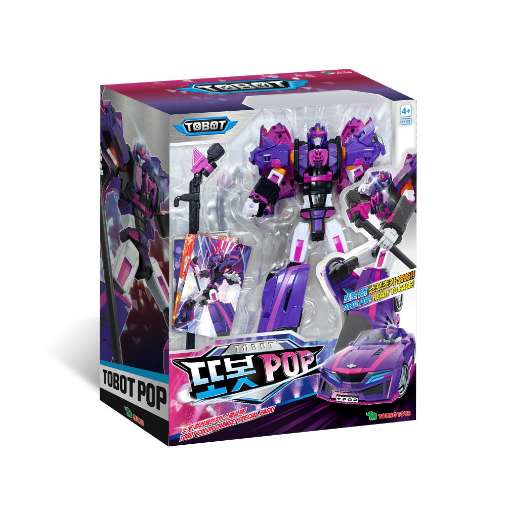 [young toys] Tobot Pop Color Change Transforming Big Convertible Sports Car Robot