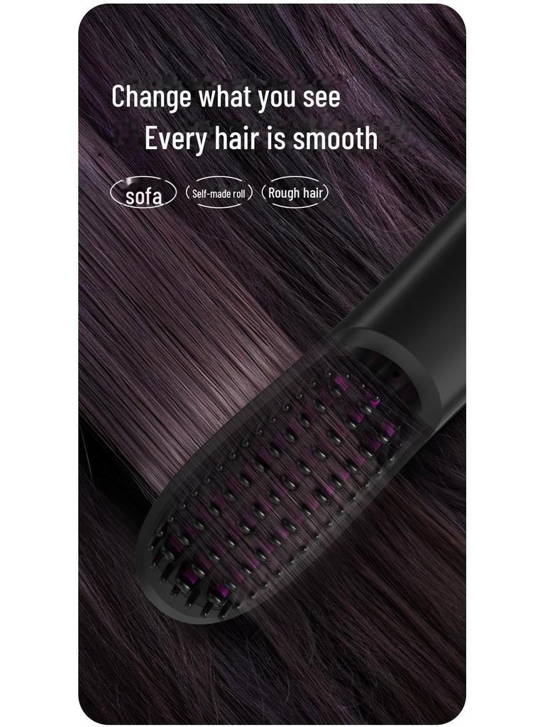 Portable LCD Hair Straightening Comb: Negative Ion Charging, Safe Heat, No Hair Damage