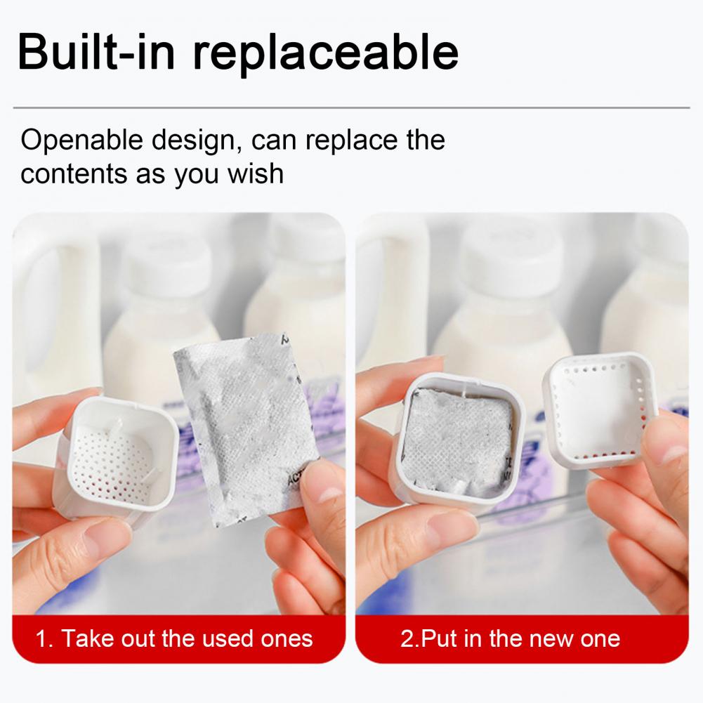 12/6PCS Refrigerator Activated Carbon Deodorizer Activated Carbon Purification Bags Formaldehyde Reduction Home Aseptic Deodoriz