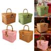 Handwoven Storage Basket with Lid Treasure Box Empty Gift Basket Display Suitcase for Party
