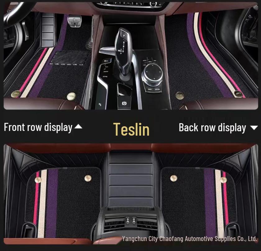 Genuine Leather Car Floor Mats - Universal Fit for Various Models, Available for Dropshipping.