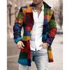 Spring New Men's Pocket Versatile Daily Retro Stand Up Collar Medium Long Woolen Coat Men's Casual Coat Men's Clothing
