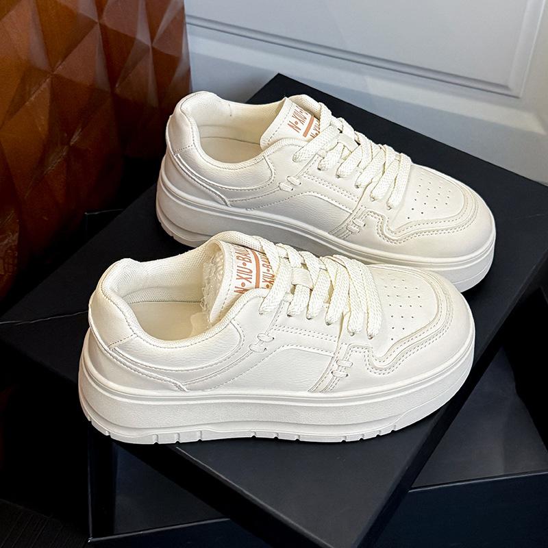 sponge cake thick-soled flat-soled white shoes for women's new small men, comfortable and versatile casual sports shoes