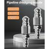 Stainless Steel High Pressure Nozzle 1/4inch Quickly connect 1 Front 6 Back Nozzle Professional Drain Cleaning Tool