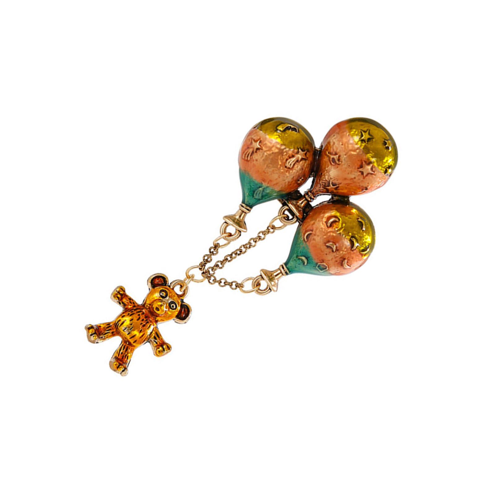 

Трендовые дизайны животных Брошь в виде медведя из воздушных шаров Игривые кисточки в виде медведя из воздушных шаров Броши Аксессуар для дополнения вашего повседневного образа