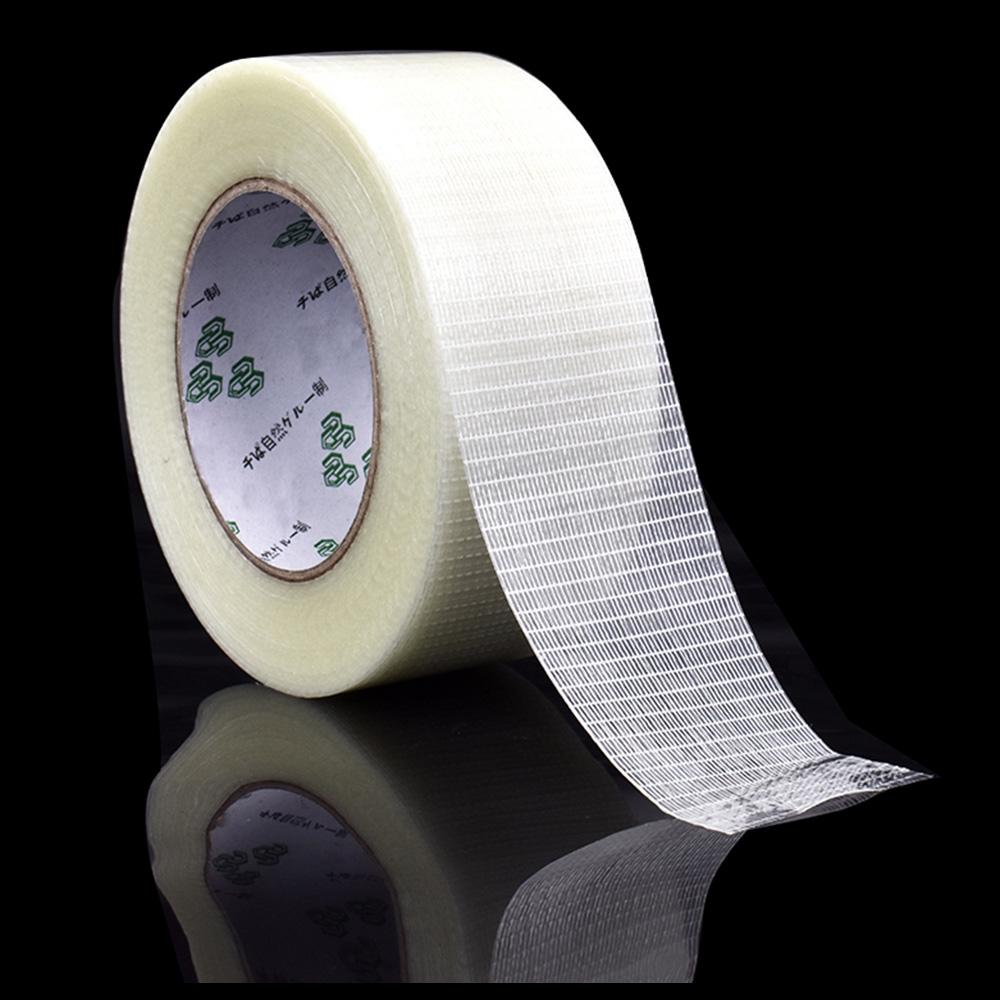 25M Grid Fiber Tape Toy Airplane Model Super Strong Mesh Single-Sided Tape Wear-Resistant Glass Fiber Strong Reinforced TapePinstriping Tape 3
