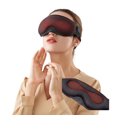 GRAPHENE TIMES Επαναφορτιζόμενη Μάσκα Ματιών No 2 Θερμοκρασία 3D Βελτιώνει Ιδανική για Ταξίδια και Εργασία Μαύρη Μάσκα, Ασύρματη, Αποκλεισμός Φωτός, Πίεση, Ρυθμίσεις,