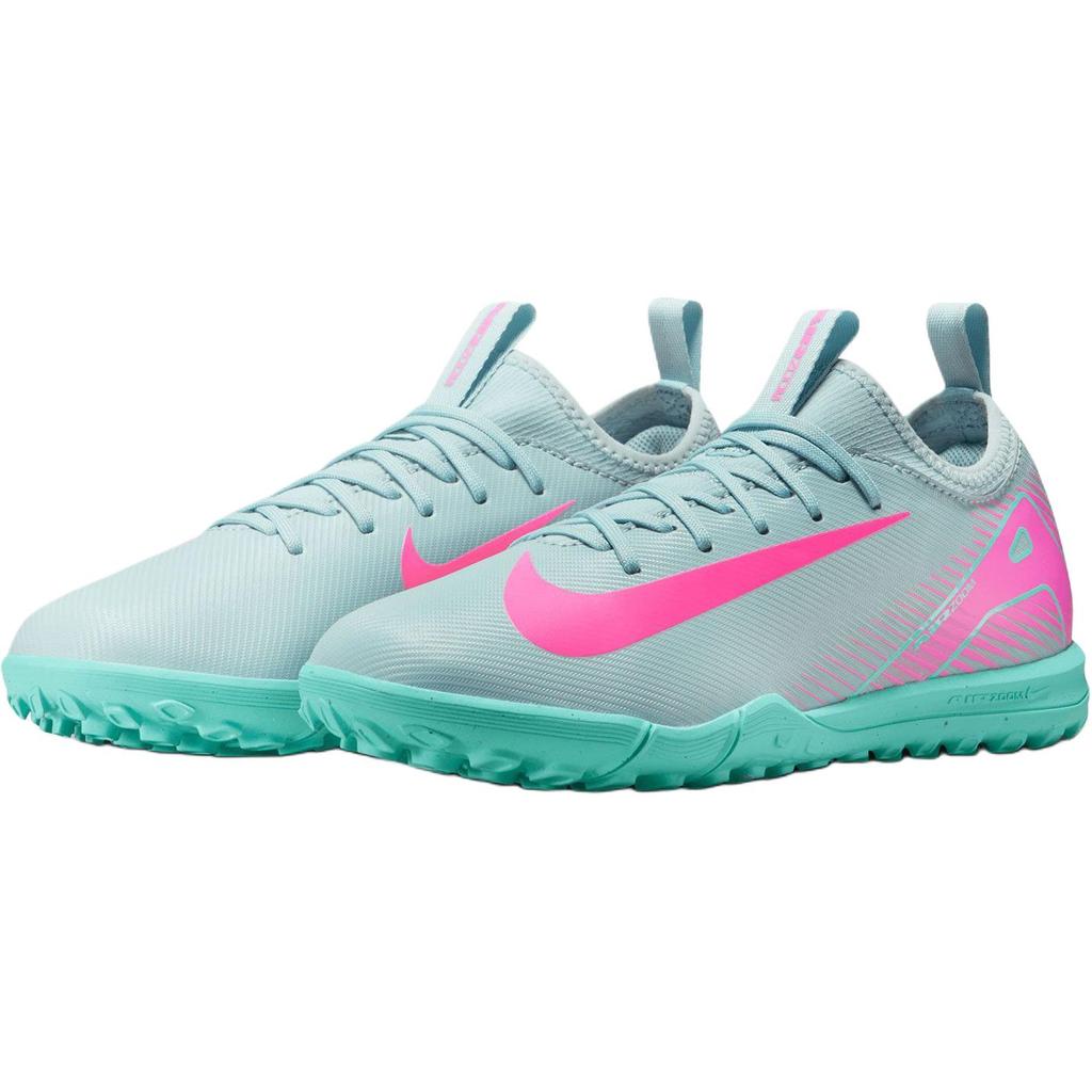 Nike Mercurial Vapor 16 Academy Zoom Comfortable Soft Durable Low-Top Soccer Shoes Kids sneaker Gray-Green Purple FQ8284-301