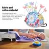 Colored Pins Floral Needle Holder Cotton Fabric Cover Pincushion Set  For DIY Crafts