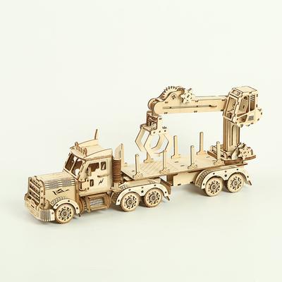 DIY 3D dřevěné puzzle hračky pohyblivý nákladní jeřáb skládačka dárkový model vzdělávací hra pro děti hračka pro dospělé