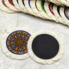 1PC Multi-Use Heat-Resistant Coaster Artisanal Round Durable Mat Non-Slip Ethnic Style Bohemian Coffee Washable 10cm