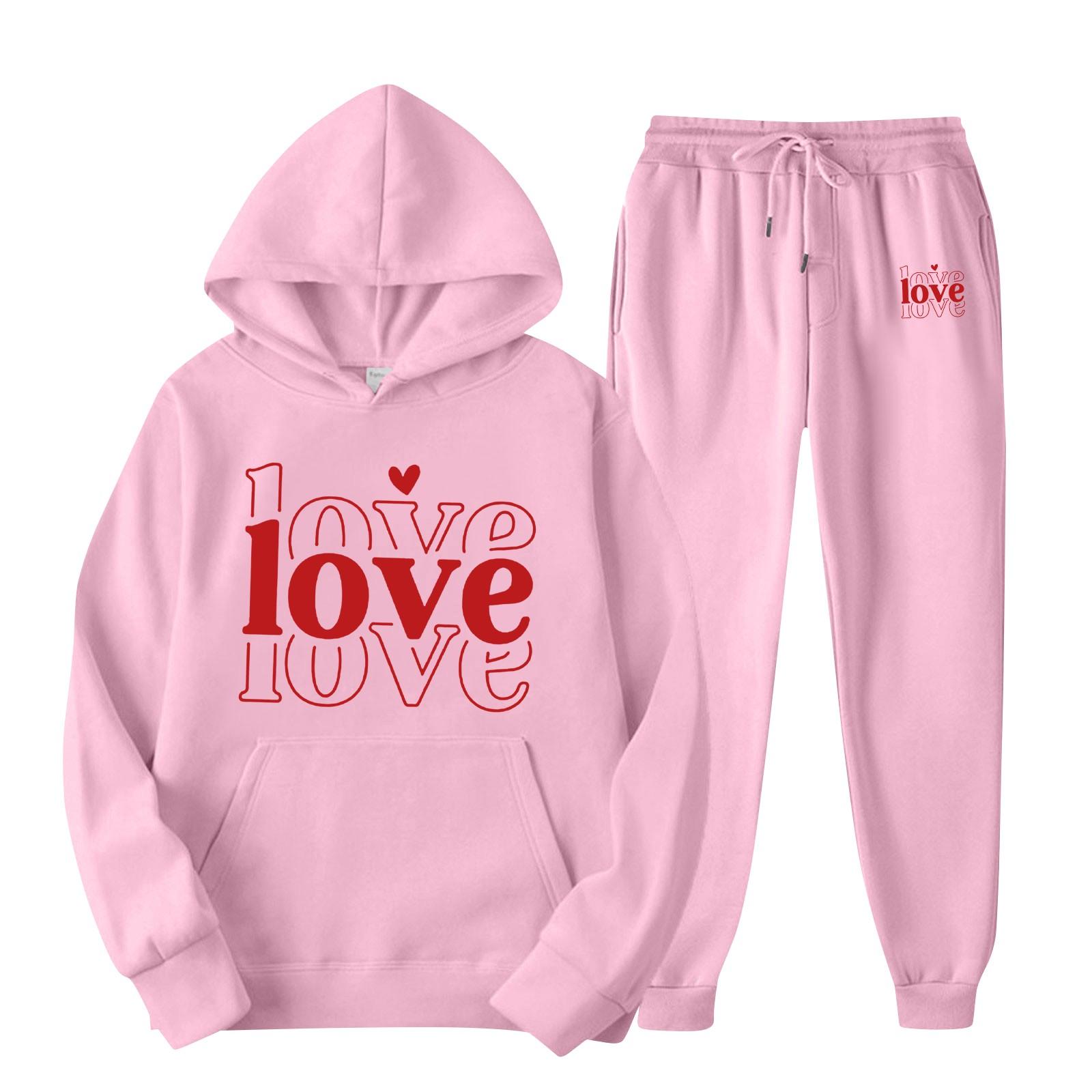 

Женский модный повседневный свитер брюки костюм L розовый