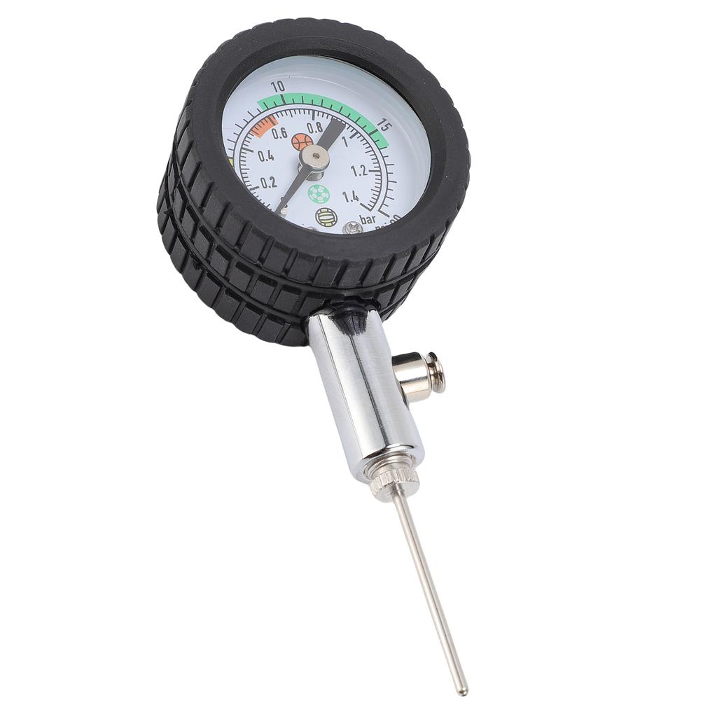 Ball Pressure Tool Mechanical Needle Accurate Ball Air Pressure Measurement for Football Soccer Volleyball with Rubber Ring
