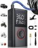 Powools Portable Electric Bicycle with 150 PSI Digital Pressure and LED X X Pump/Compressor Capacity, Gauge, Auto-Shutoff, Light, 8.89 4.75 13.75cm