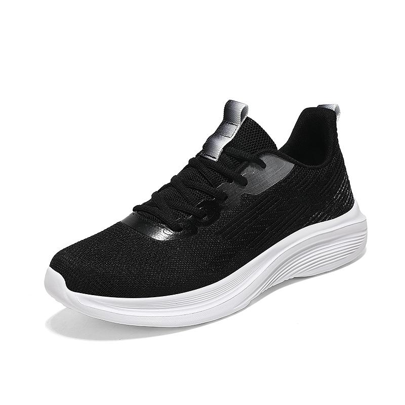 Breathable Knitted Running Shoes Unisex Lightweight Soft Sole Sneakers Non-slip Comfort Casual Trainers for Jogging Walking Fitness