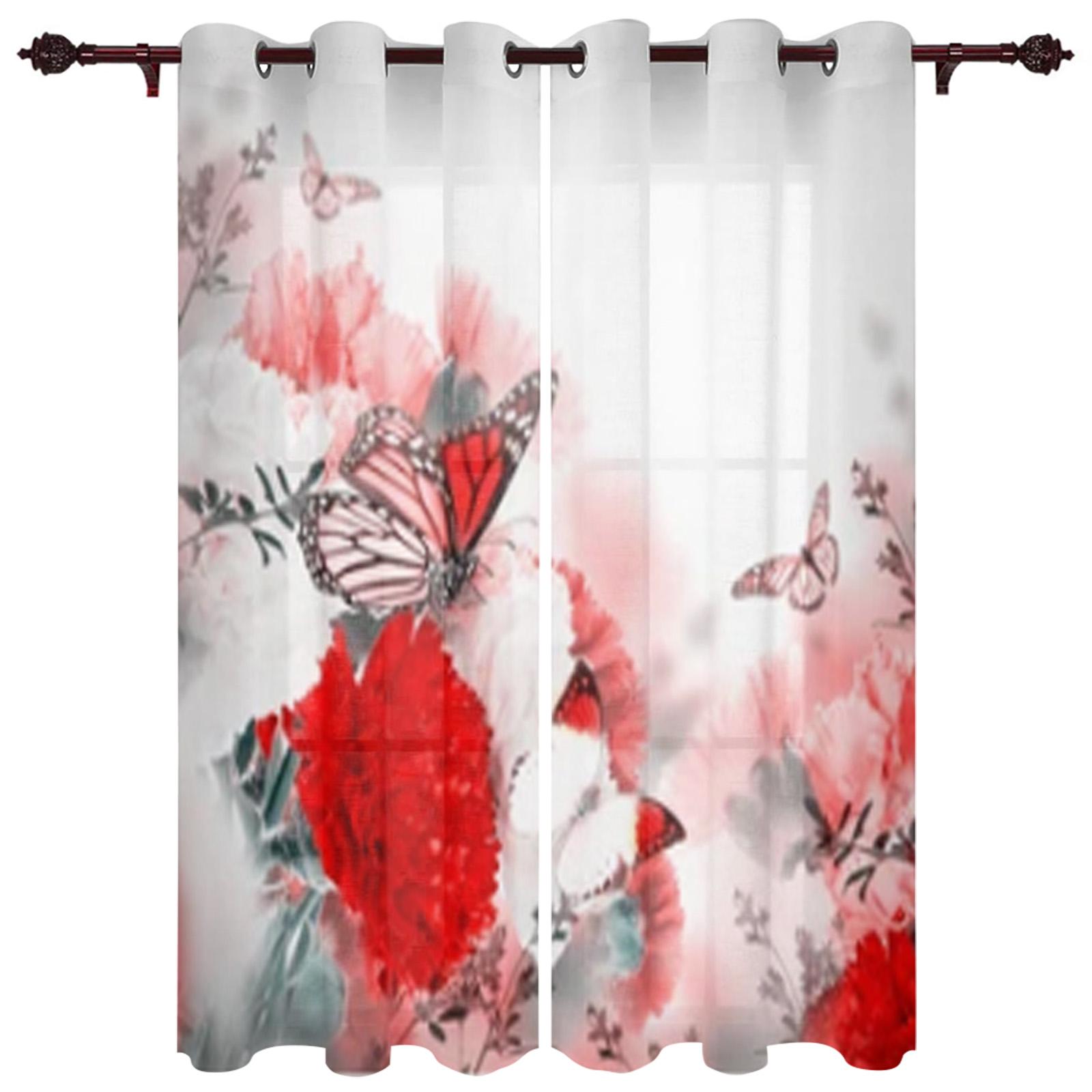 Фиолетовый завод цветок оконная занавеска спальня гостиная оконные шторы кухонные — фото 15