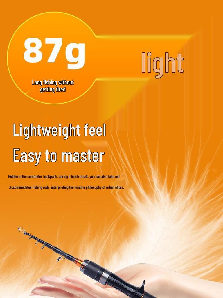 Telescopic Titanium Alloy Fishing Rod with Carbon Fiber and Micro-Lure Features