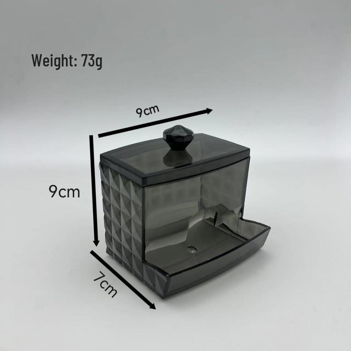 

Акриловый контейнер для хранения ватных палочек с деревянной крышкой - прозрачный органайзер в европейском стиле для косметики и палочек