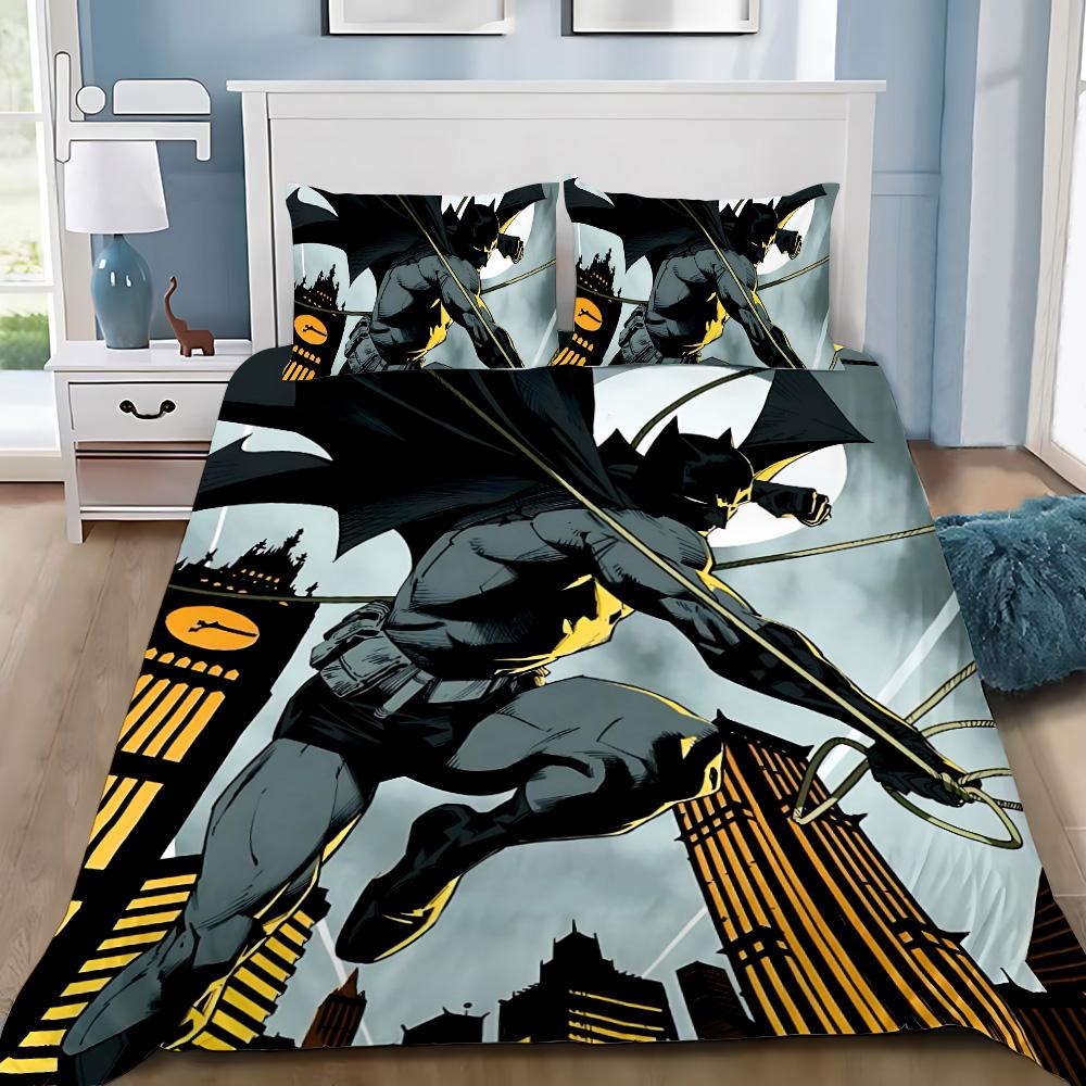 Horké Super Hrdina B-BatmanS Povlak na peřinu Povlak na polštář B-BatmanS Ložní souprava Dospělý Chlapec Dívka Dekorace ložnice Dětský dárek