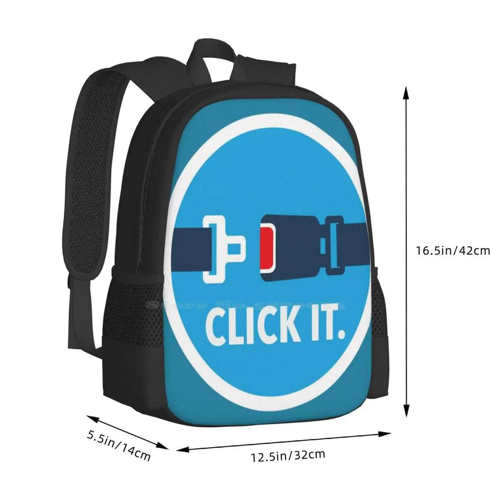 Click It Sign Hot Sale Backpack Fashion Bags Seatbelt Icon Drive Vector Symbol Logo Law Caution Lock Roadsign Save Travel Ride