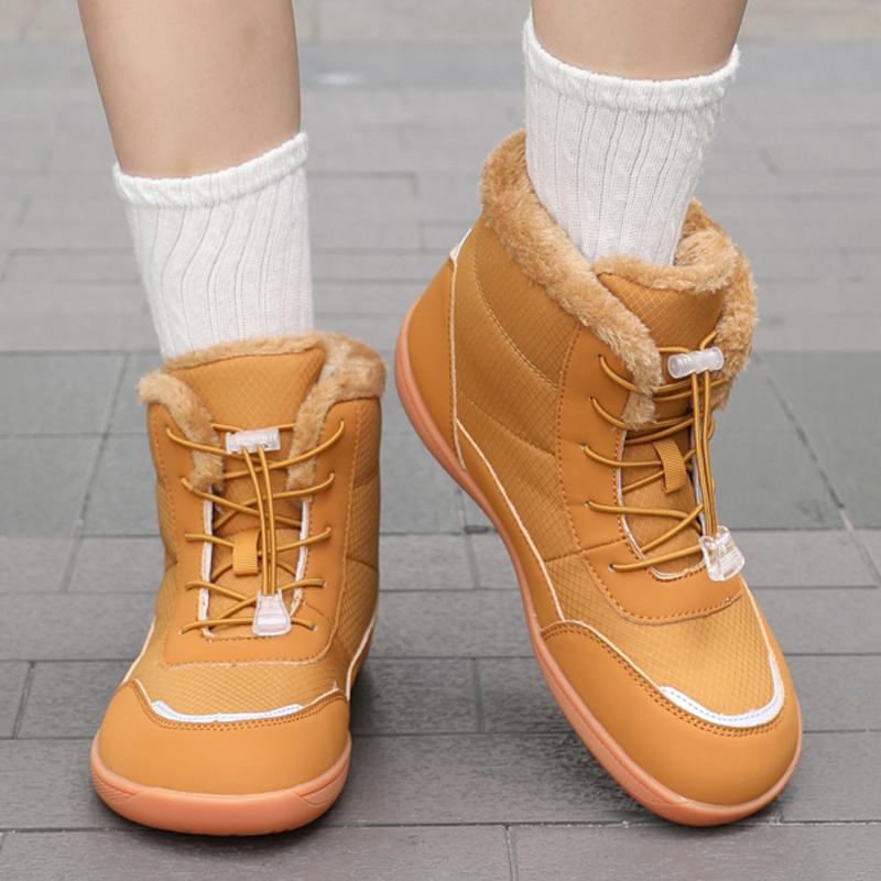 Women's Barefoot Snow Boots Plus Velvet Warm High-top Cotton Shoes Women's Outdoor Warm Casual Shoes