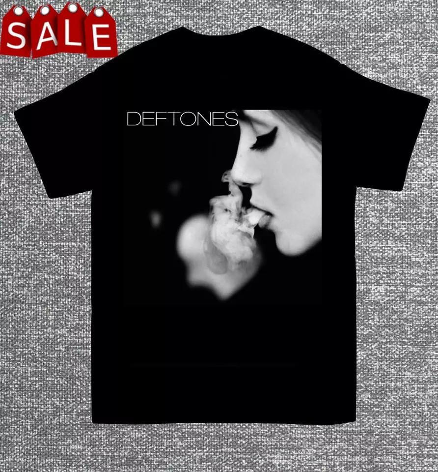 Tricou Deftones din Bumbac cu Mânecă Scurtă Negru Toate Mărimile S la 5XL Cadou Pentru Fani