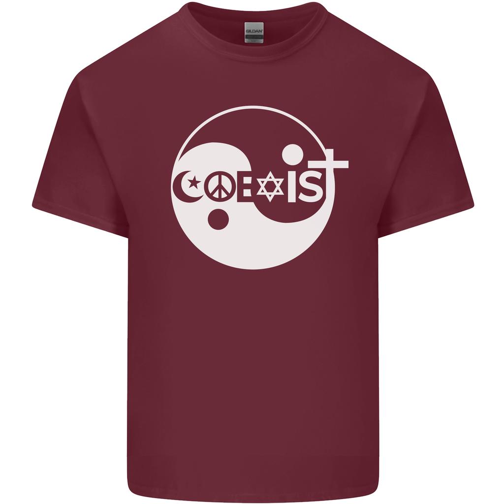 Coexist World Peace Love Religion Hippy Anti War Unisexs Light Cotton TShirt